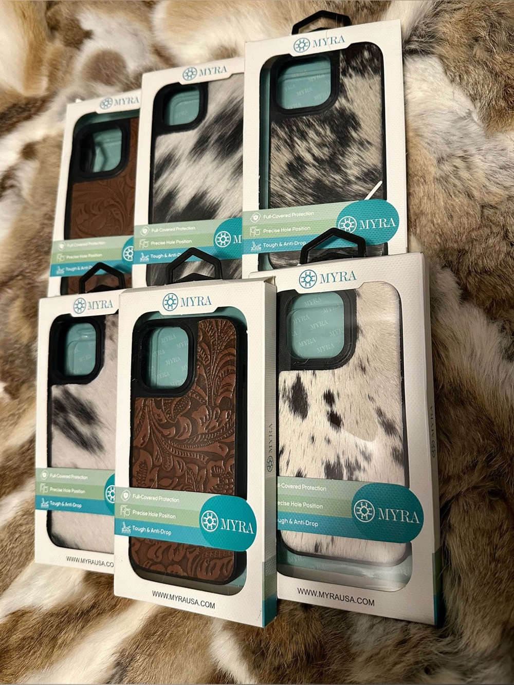 Myra Bag Tooled Leather or cowhide Phone Case (you pick!) Let me know the size